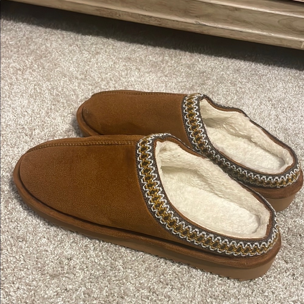 Cozy Brown Slip-On Slippers